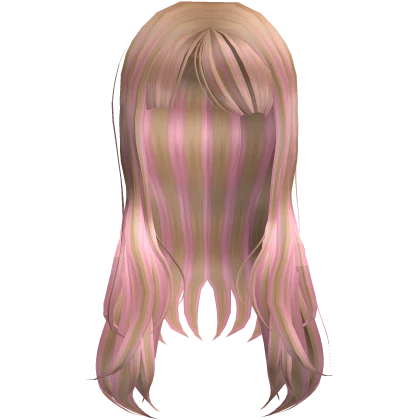 Wavy anime hair - Blonde pink highlights