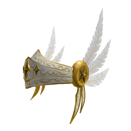 White Royal Feathered Helm