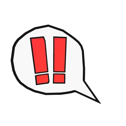 Red Exclamation Bubble Chat