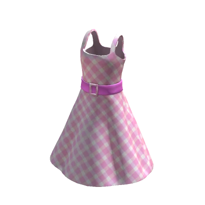 Pink & White Patterned Dress