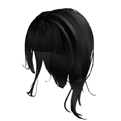 Wolfcut Hair w Bangs (black)