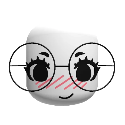 Blush Smile Large Glasses 3D Face