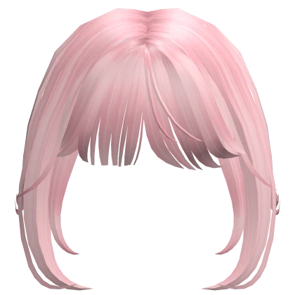 Pink Long Wavy Bangs