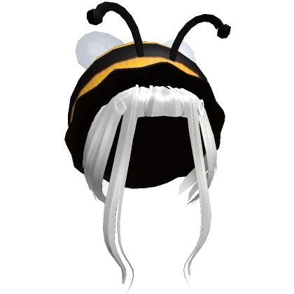 White  Bumblebee Girl Beanie