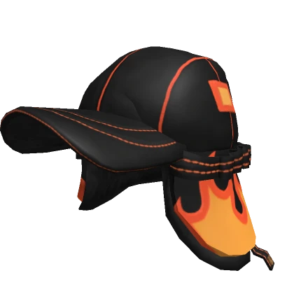 Orange Flame Ushanka w/ Brim