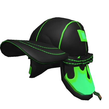 Green Flame Ushanka w/ Brim