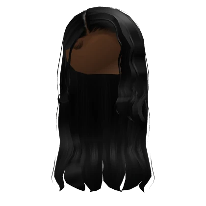 Long Wavy Side Part In Black