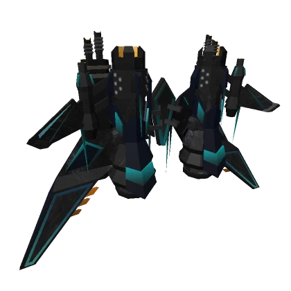 Cyber Futuristic Jetpack Wings (Metallic Neon)