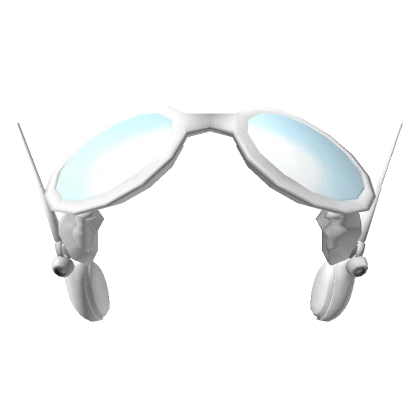 White Cyber Mecha Goggle Headphones