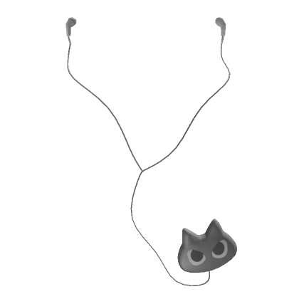 White Cyber Matching Cat Earbuds