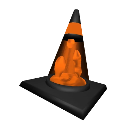 Lava Lamp Traffic Cone - Orange