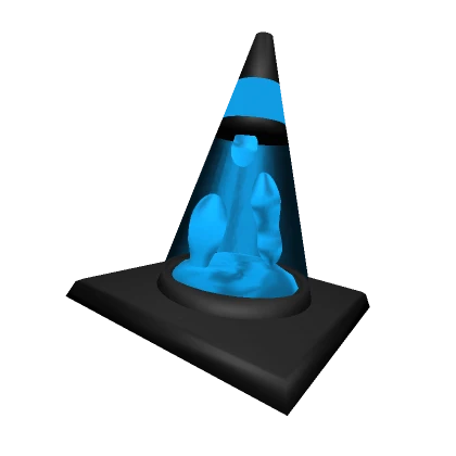 Lava Lamp Traffic Cone - Light Blue