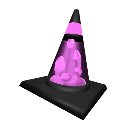 Lava Lamp Traffic Cone - Pink