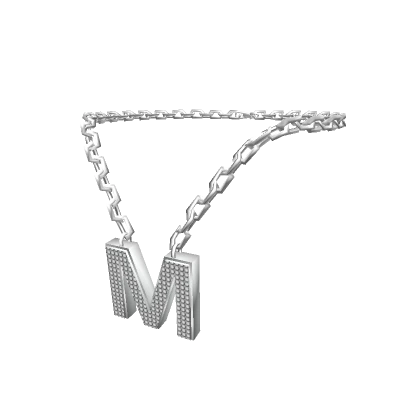 Silver Letter "M" Chain - R6, 2.0-3.0 male Initial