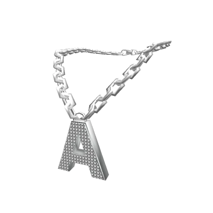 Silver Letter "A" Chain 3.0 woman Initial Necklace