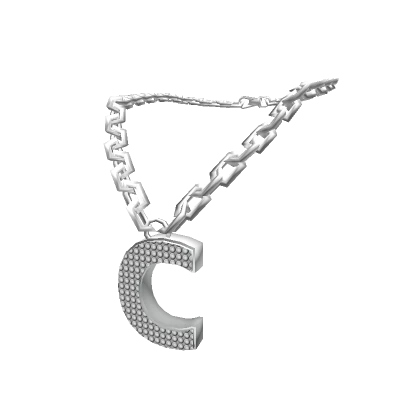 Silver Letter "C" Chain 3.0 woman Initial Necklace