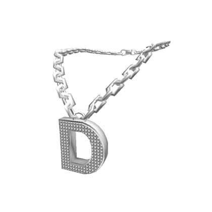 Silver Letter "D" Chain 3.0 woman Initial Necklace