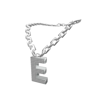 Silver Letter "E" Chain 3.0 woman Initial Necklace