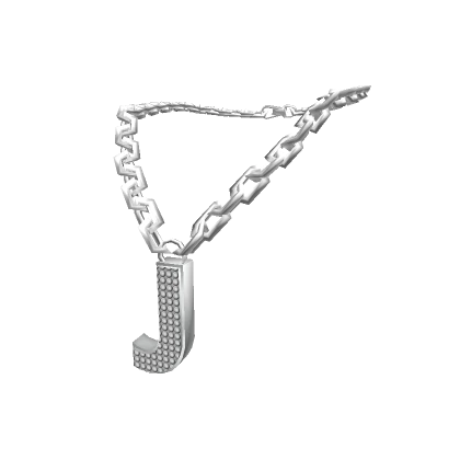 Silver Letter "J" Chain 3.0 woman Initial Necklace