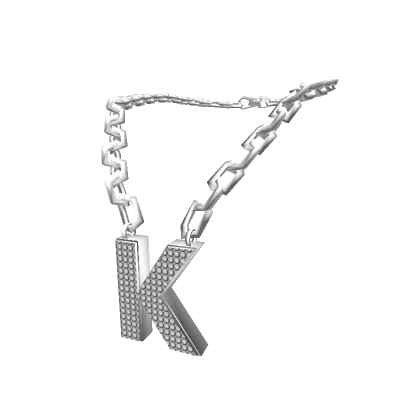 Silver Letter "K" Chain 3.0 woman Initial Necklace