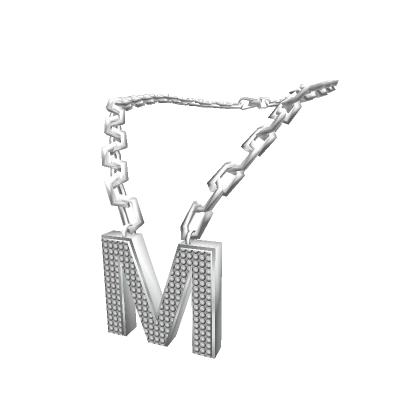 Silver Letter "M" Chain 3.0 woman Initial Necklace