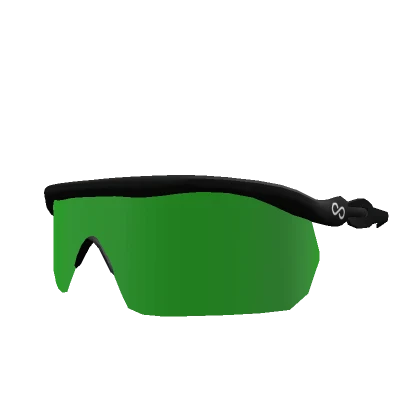 Green Infinity Visor Glasses