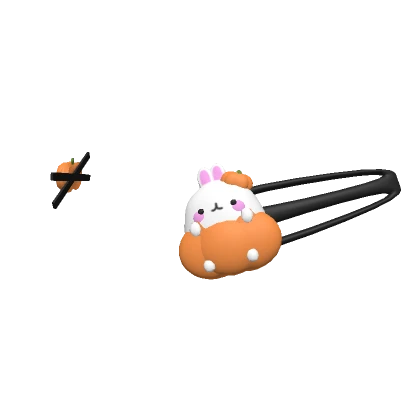 Kawaii Easter Bunny Pumpkin Hairclip