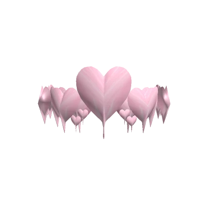 Melted Light Pink Heart Crown