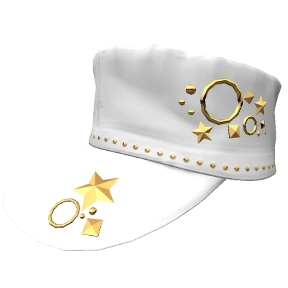 Y2K Cadet Cap (White and Gold)