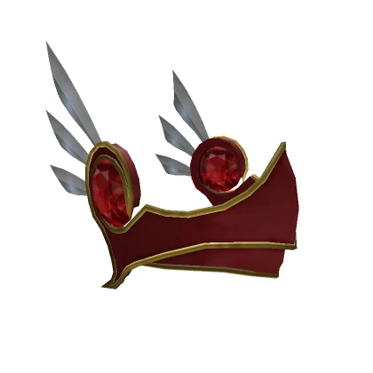 Red bladed angel helm