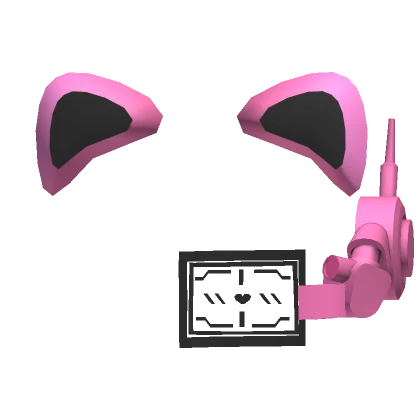 Pink Kawaii Kitty Mecha Cyberpunk Headset