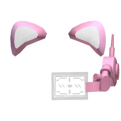 Pink Kawaii Kitty Mecha Cyberpunk Headset