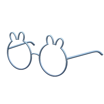 Blue Round Bunny Glasses