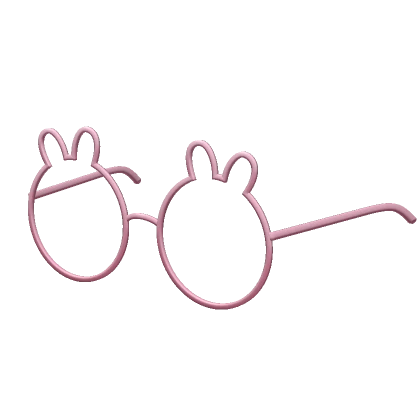 Pink Round Bunny Glasses