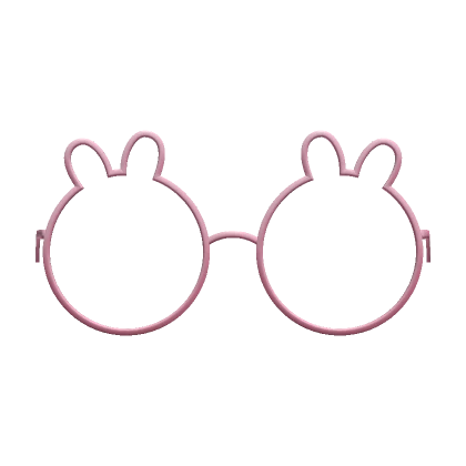 Low Pink Round Bunny Glasses