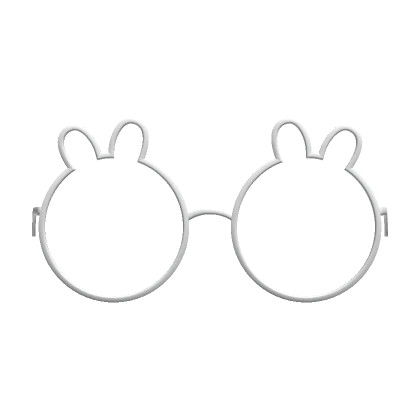 Low White Round Bunny Glasses