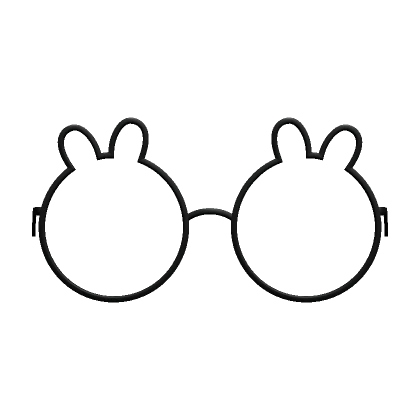 Low Black Round Bunny Glasses