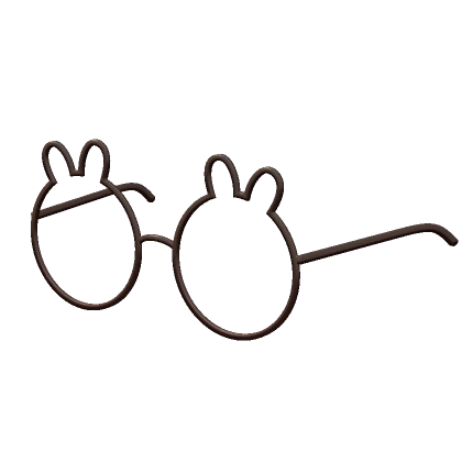 Brown Round Bunny Glasses