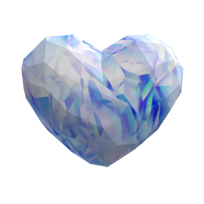 Blue Crystal Floating Heart