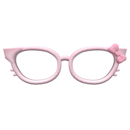 kawaii oversized kitty glasses in pink