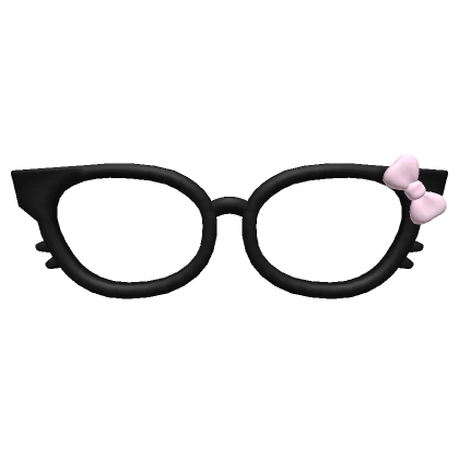 kawaii oversized kitty glasses in black