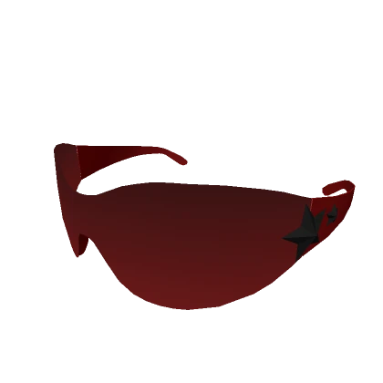 Red Y2K Star Shades