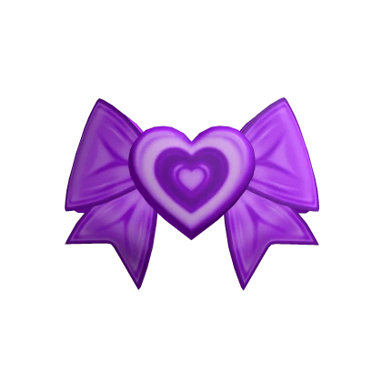 Preppy Heart Bow in Purple