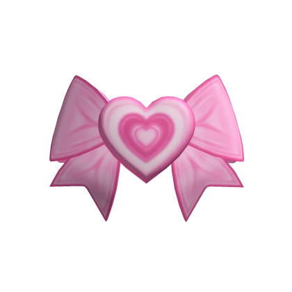 Preppy Heart Bow in Pink