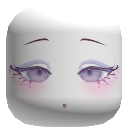 ♡sleepy chibi manga butterfly eyelashes anime face