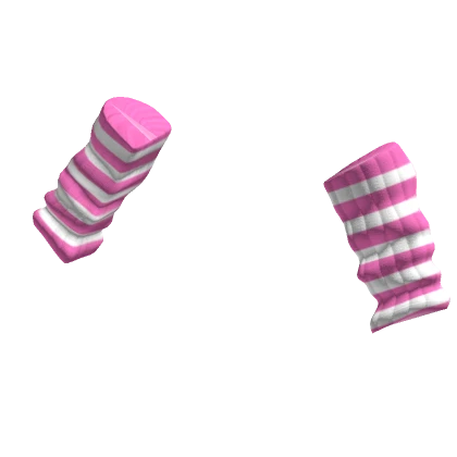 fitted pink striped arm warmers