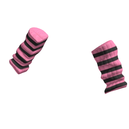 fitted pink striped arm warmers