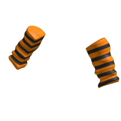 fitted orange striped arm warmers