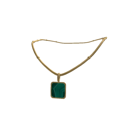 Gold Square Crystal Necklace