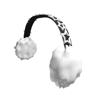 Star Fluffy White Earmuffs